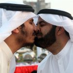 arab men kiss