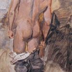 Yannis Tsarouchis, Bather Undressing, 1963