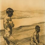 art Jean Delvin – Two Nude Young Men in a Landscape, 1920