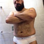 bear art bulge white