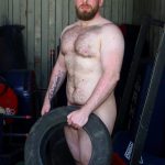 bear art naked bald mechanic