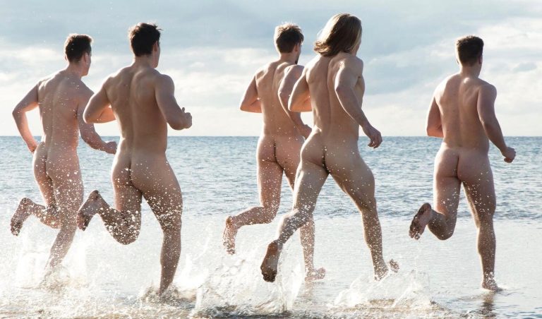 Men Running Naked