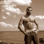 clouds vintage fisherman hairy chest godz