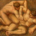 ARTIST UNKNOWN wrestling art