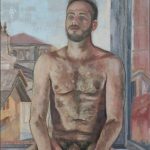 art – Erich Golemme – Self Portrait in the Window