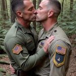 uniform-gods-park-ranger-kissing woods