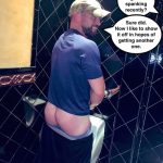 urinal arse spanking