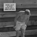 Actor Steve McQueen Naked Outdoors 1963
