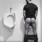 urinal pants down