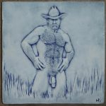 hairy cowboy treasure trail art by harry ceramics