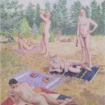 art nude sun bathing – Elijah Burgher – Grunewald