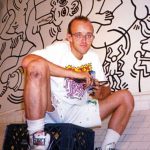 Keith Haring wall art selfie