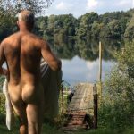 woods naked swimming grandpa