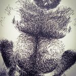 erotic drawings hairy man by Olivier Flandrois