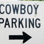 a cowboy parking