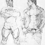 erotic Gay label Drawings Illustrations Art bang wagon