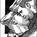 erotic drawing big  by RAS (R. A. Schultz) kissing sailor