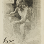 erotic drawings Jacques Villon c. 1921 Seated Man (L’Homme Assis),