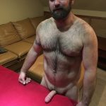 HAIRY CHEST BEAR furniture male cock table