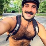 Beautiful Men – hairy chest gods public biker fetish