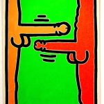 Keith Haring art 1988 Self portrait wiith Juan