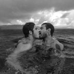 vintage clouds naked swimming kissing