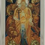 1- V – The Hierophant thoth tarot art mask