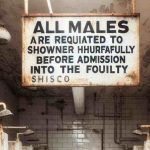 a male in the shower