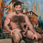 chris mann art celebrity cock Henry Cavill nude painting