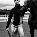 vintage male model horse hung