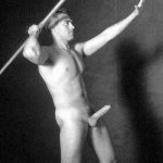 vintage the javelin thrower sportsmen erection