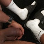 socks white pants down