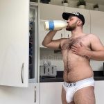 DADS IN BRIEFS bear art hairy milk man