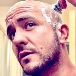 bald wolf shaving