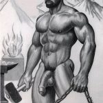 erotic drawing naked workman