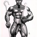 erotic drawings african warrior nude