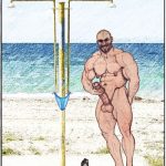 art beach shower wanking