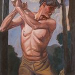 art workman clouds – Frank Nelson Wilcox – The Woods Chopper (1917)