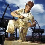 clouds art – Alfred T. Palmer – Carpenter at work on Douglas Dam, Tennessee (1942)