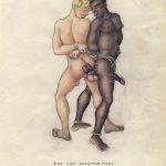 Homoerotic German postcard balls art