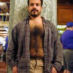 sexy bloke wolf hairy chest gods public